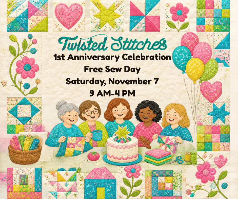 1st Anniversary Free Sew Day!